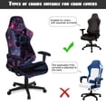 thumbnail image 5 of TSOVTHRID Panther Butterfly Black Print 4 PCS Gaming Chair Covers Stretchable Computer Chair Cover with Armrest Slipcovers Anti-Slip Universal Rotating Armchair Covers, 5 of 7