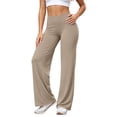 thumbnail image 2 of Dwellite Leggings for Womens Straight Leg Gym Yoga Pants High Waist Lifting Wide Leg Workout Pants with Pockets 2026 Khaki 2XL, 2 of 7