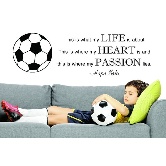 Custom Designs This Is What My Life Is About. This Is Where My Heis This Is Where My Passion Lies Hope Solo Soccer Quote 12x18"