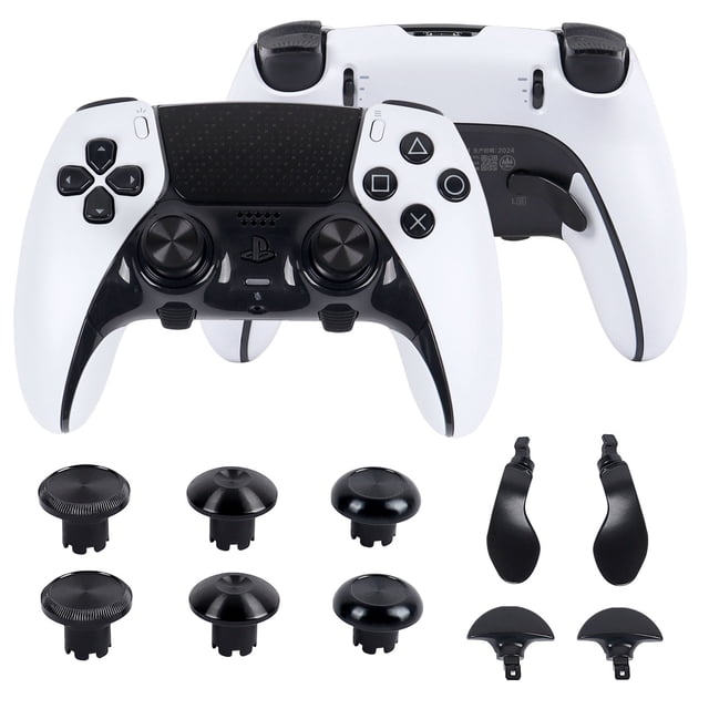Compatible With PlayStation 5 Edge Controller - Metal High/Low Thumbstick Caps, PS5 Paddles & Back Buttons Kit