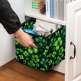 thumbnail image 5 of FeBohao Storage Boxes Bins Oxford with Cardboard Medium Foldable Towel Drawer Sturdy Pattern Diaper College Dorm Toddler Laundry Modern Changing Multifunctional Basket Organizer Clovers, 5 of 6