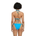 thumbnail image 5 of LIORA Women's Bikini Swimsuit Triangle Top Side Tie Bottom Bikini Swimwear, Light Blue, 5 of 6