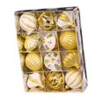 thumbnail image 4 of 12 bolas navideñas, adornos navideños decorativos, manualidades, adornos colgantes Oro, 4 of 9