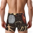 thumbnail image 3 of Men's Boxer Briefs Underwear Comfort Breathable Underpants, Retro Bones Organs Skull, 3 of 7