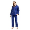 thumbnail image 3 of GLOBAL Womens Flannel Cotton Pajama Set Long PJs Flannel Loungewear Sleepwear,Size S-3XL, 3 of 6