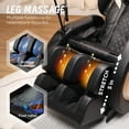 thumbnail image 5 of Full Body Massage Chair with 6 Fixed Point Rollers & Air Compression Therapy, Heated Lumbar Support, Foot Roller & Adjustable Recliner, Bluetooth Audio, Black, 5 of 8