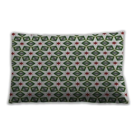 Ahgly Company Outdoor Rectangular Patterned Lumbar Throw Pillow, 13 inch by 19 inch