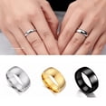 thumbnail image 3 of Temperamento, moda, tendencia, anillo de acero de titanio de nicho, anillo de color liso para mujer, anillo de pareja moderno, simple y brillante, joyería, 3 of 6