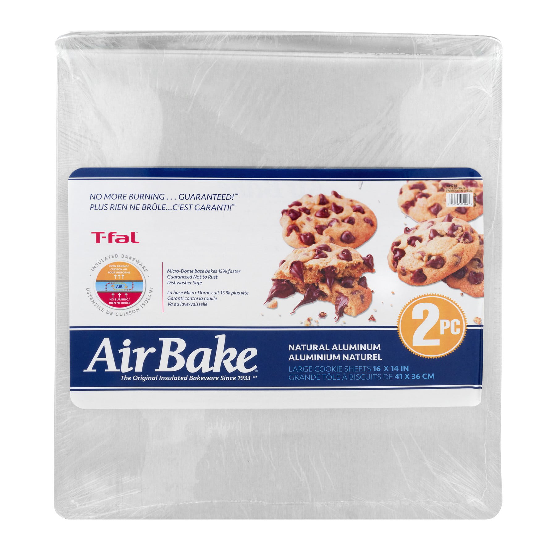 T Fal Airbake Natural Cookie Sheet 3 Piece Variety Set Silver - Office Depot