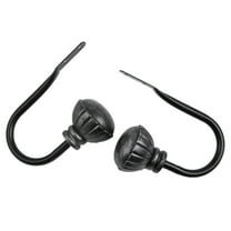 Home Window Decorative Magnolia Holdback Pair Black