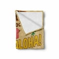 thumbnail image 2 of Tiki Bar Soft Flannel Fleece Throw Blanket, Polynesian Tropical Drink Retro Typography and Flora Old Aged Design, Cozy Plush for Indoor and Outdoor Use, 70" x 90", Multicolor, by Ambesonne, 2 of 6