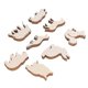 thumbnail image 3 of Juego de 48 piezas de rodajas de madera con forma de animales para hacer adornos y decoraciones de bricolaje, perfecto para que los niños y los amigos creen de forma creativa con la, 3 of 8