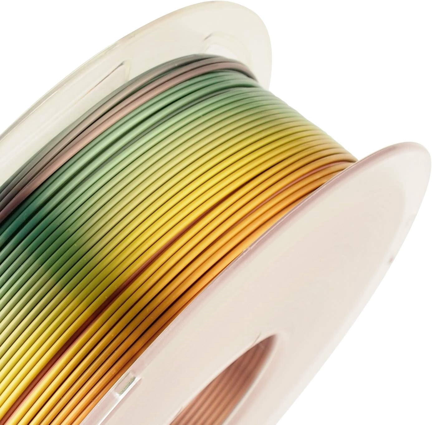 Silk Shiny Fast Color Gradient Change Rainbow Multicolored 3D Printer PLA Filament - 1.75mm Printing Material 1kg 2.2lbs Spool, Widely Compatible for FDM Printe by TTYT3D