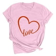 thumbnail image 2 of QIPOPIQ T-Shirts Graphiques Cœur pour Femmes Manches Courtes Tops d'Été en Liquidation, 2 of 3