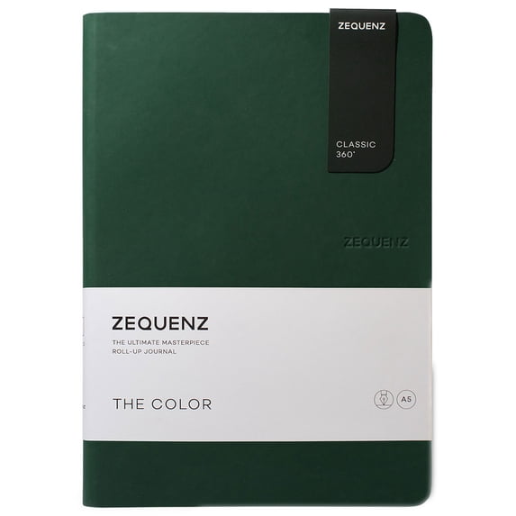 Zequenz Classic 360 The Color A5 Notebook, Ruled, Emerald