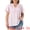 Pink, variant on DARING DIVA Women's Plus Short Sleeve Ruffle Notch V Neck Floral Shirt Blouse 1X Pink