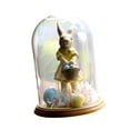 thumbnail image 3 of Estatua de conejo, escultura de Animal, obra de arte, decoración artesanal, figura de de mesa de dibujos animados, adorno para estante de, 3 of 9