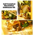 thumbnail image 4 of Casa de muñecas autoinstalable Casa de muñecas de bricolaje Kit de montaje de sala de madera Decoración del hogar Modelo de casa en miniatura Casa de muñecas de simulación autoinstalada TOMSHOO Casa de muñecas autoinstalable, 4 of 7