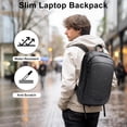 thumbnail image 2 of Slim Laptop Backpack, Waterproof Expandable Business Backpack, 15.6 Inch Lightweight Anti-Theft Travel and College Daypack, 2 of 8