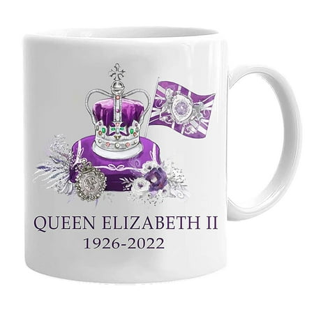 

Queen Elizabeth II Mug | 1926-2022 Queen Elizabeth II Remembrance Mug Gift | Merchandise Memorabilia Keepsake Commemorative 70 Years Royal Souvenir Cup 400ml