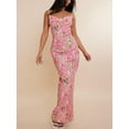 thumbnail image 2 of Franhais Women Sleeveless Floral Dress Summer Spaghetti Strap Party Long Dress for Cocktail Beach Streetwear, 2 of 8
