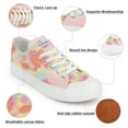 thumbnail image 3 of JENN ARDOR Women's Canvas Shoes Lace Up Casual Sneakers Low Top Slip On Athletic Shoes, Tie-dye Orange, Size 7.5, 3 of 8