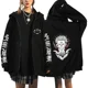 thumbnail image 2 of Otoño chaqueta con cremallera Anime Jujutsu Kaisen Sudadera con capucha con cremallera ropa de calle hombres mujeres sudaderas Harajuku ropa Casual Unisex, 2 of 5