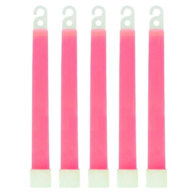 Glow Light Sticks Kit de supervivencia impermeable de 6 pulgadas Equipo de camping () Rosa 5 piezas