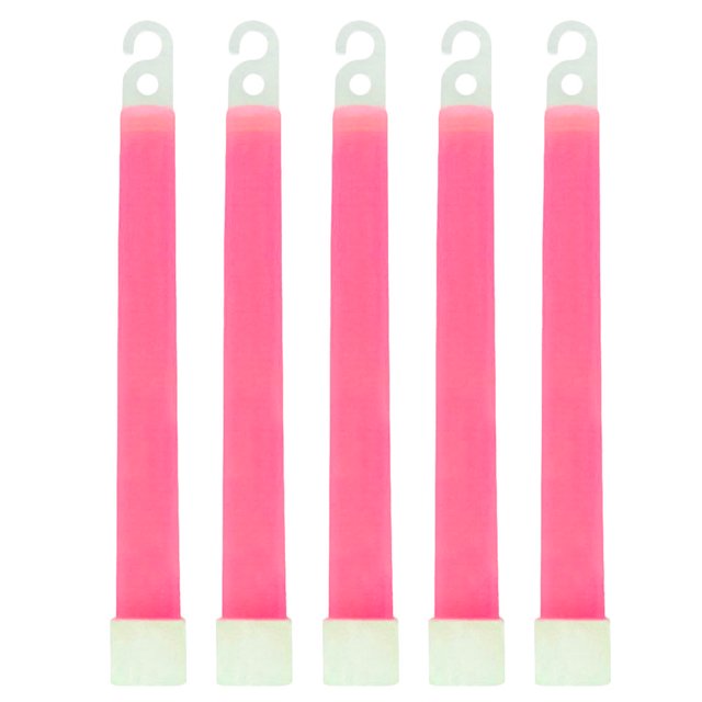 Barras de luz incandescente de 6 pulgadas impermeables 5 uds. Barras incandescentes para acampar con gancho no tóxico