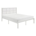 thumbnail image 1 of Pemberly Row King Platform Metal Bed White Faux Cane Panel Headboard, 1 of 11