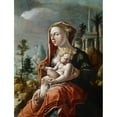 thumbnail image 3 of Maarten Van Heemskerck 19x24 Black Modern Framed Museum Art Print Titled - Virgin with Child in Front of a Landscape, 3 of 5