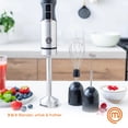 thumbnail image 2 of MasterChef Batidora de Inmersión de Mano con Batidor Eléctrico y Accesorios para Espumador de Leche, Emulsionante de Varilla de Acero Inoxidable de Mano para Hacer Comida para Bebés, Sopa, Puré, Paste, 2 of 5