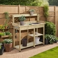thumbnail image 3 of Convenience Concepts Deluxe Potting Bench in Natural Fir Wood Finish, 3 of 8