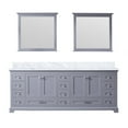 thumbnail image 3 of Lexora Home Dukes 84" Carrara Marble Top Double Vanity in Dark Gray, 3 of 10