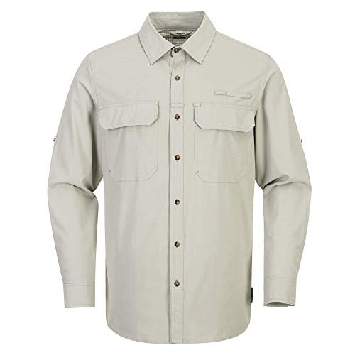 Quick-Dry Roll-Up Lightweight Cooling Outdoor clothin Men's Long Sleeve Fishing Vented Shirt