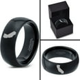 thumbnail image 4 of Tungsten California The Golden State Band Ring 8mm Men Women Comfort Fit Black Dome Polished, 4 of 4