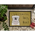 thumbnail image 3 of Carolines Treasures BB1468JMAT White English Bulldog Spoiled Dog Lives Here Indoor & Outdoor Mat- 24 x 36 in., 3 of 4