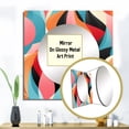 thumbnail image 3 of Designart "Illusory Geometric Twists In Blue And Orange" 0 Square Mirror Wall Decor Vintage - Large Blue Square Bathroom Mirror - Square Printed Wall Mirror Art, 3 of 5