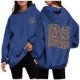 thumbnail image 2 of WEAIXIMIUNG Sweatshirts Grande Taille pour Femmes 3X Carcos Décontracté Col Rond Poche Imprimé Lettres Anglaises Hoodie, 2 of 5