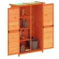 thumbnail image 3 of vidaXL Garden Tool Shed Brown 32.7"x22.4"x55.1" Solid Wood Pine, 3 of 9