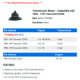 thumbnail image 2 of Transmission Mount - Compatible with 1988 - 1991 Chevy C2500 1989 1990, 2 of 2