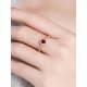thumbnail image 4 of Vintage Exotic Style Women's 14k Gold Plated Pure Silver Ring With Inlaid Garnet, 4 of 5