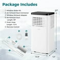 thumbnail image 3 of Costway 8000 BTU Portable Air Conditioner with Fan and Dehumidifier Remote Control, 3 of 10