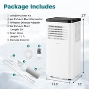 Costway 8000 BTU Portable Air Conditioner with Fan and Dehumidifier Remote Control