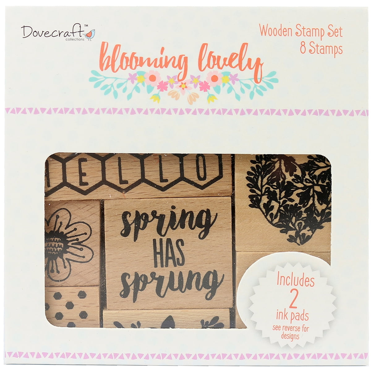 Dovecraft Blooming Lovely Wooden Stamps-