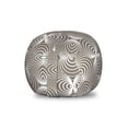 thumbnail image 1 of Abstract Storage Toy Bag Chair, Swirling Curly Stripes Forming Funky Overlapping Circles Contemporary, Stuffed Animal Organizer Washable Bag, Large Size, Cocoa and White, by Ambesonne, 1 of 3