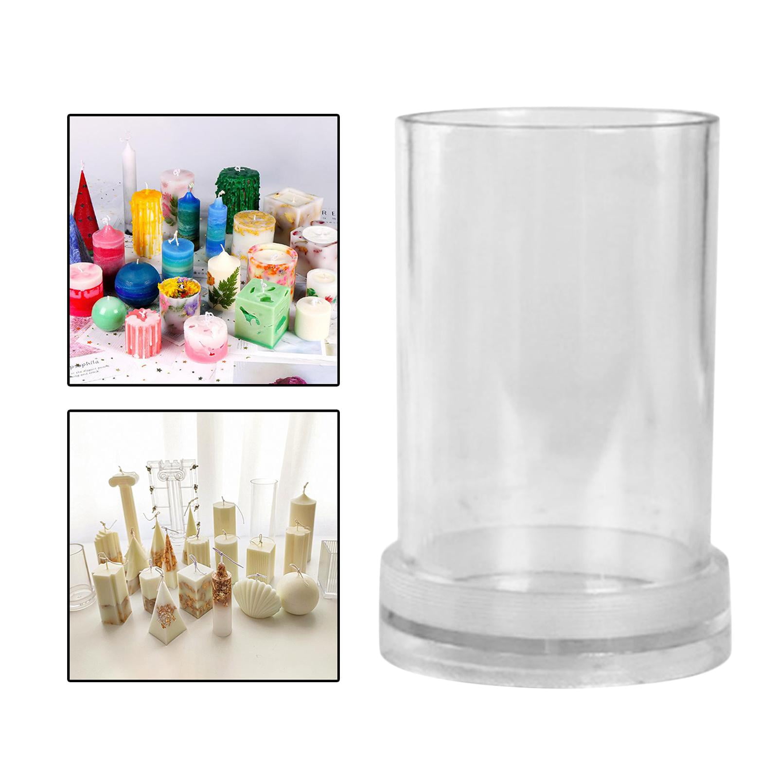 GUOOL 2x Clear Plastic Candle Handmade Soap Candle Making for Candle Making DIY Handmade Candles Supplies Crafts