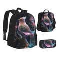 thumbnail image 2 of Naloa Bird 3 Print Large Capacity Backpack Lunch Bag Pencil Case Combination 3 Piece Set for Student, 2 of 8