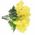 thumbnail image 3 of Flores artificiales de simulación de decoración floral para el hogar, centro de mesa, boda, flor falsa, amarillo 5 cabezas 4 piezas kenally HA9057-03B, 3 of 6