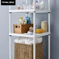 thumbnail image 4 of Design Ideas MeshWorks 5 Tier Metal Storage Shelving Unit Tower, White, 4 of 10
